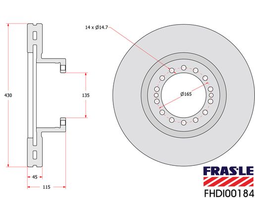 FRAS-LE FHDI00184 Brake Disc