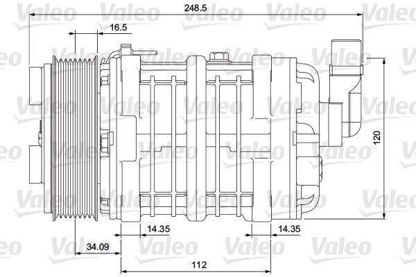 VALEO Compressor, airconditioning 716656