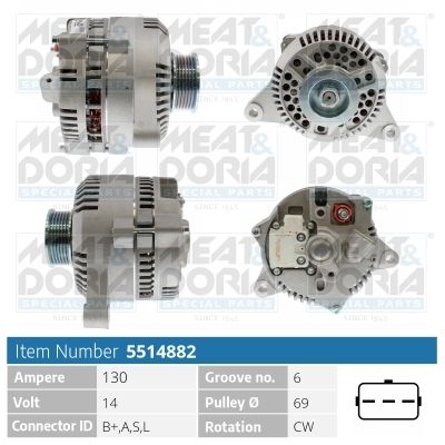 MEAT & DORIA Dynamo / Alternator 5514882