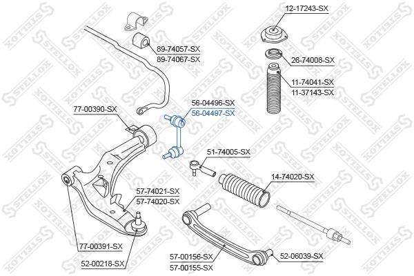 STELLOX 56-04497-SX Link/Coupling Rod, stabiliser bar