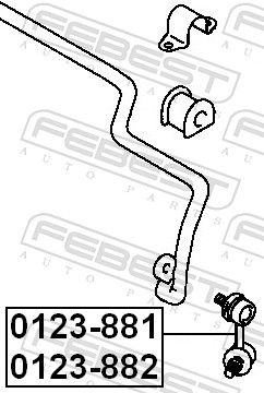 FEBEST 0123-882 Link/Coupling Rod, stabiliser bar