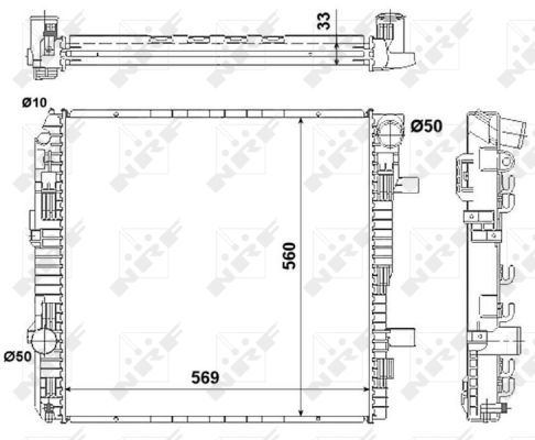 NRF 53893 Radiator, engine cooling