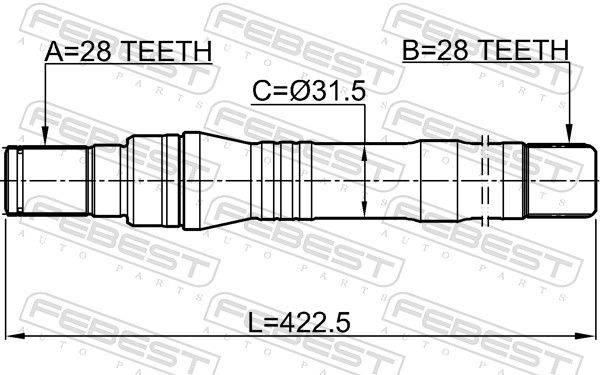 FEBEST 1212-SFCMAT Drive Shaft