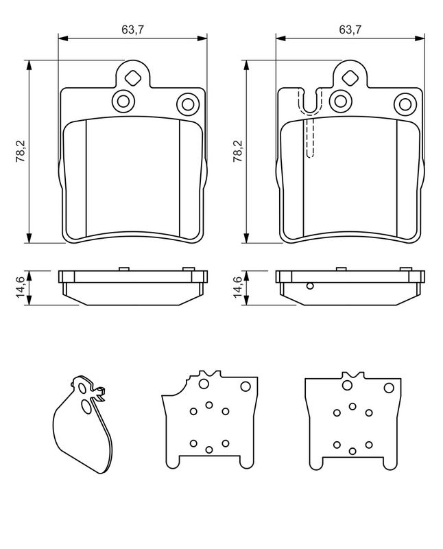 Piduriklotsi komplekt, ketaspidur, BOSCH 0 986 494 022