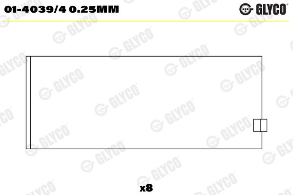 Підшипник шатуна, Glyco 01-4039/40.25MM