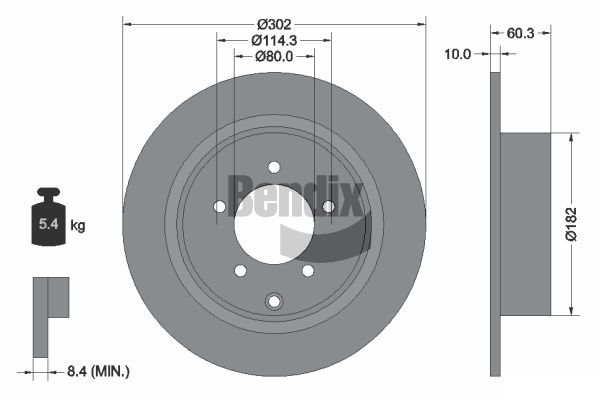 BENDIX Braking féktárcsa BDS1471