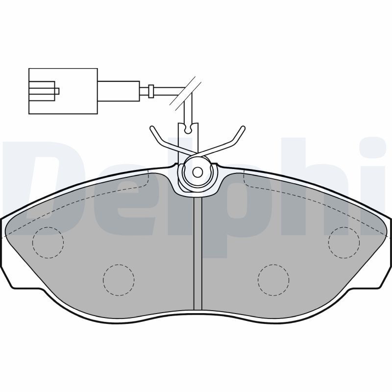 Комплект гальмівних накладок, дискове гальмо, Delphi LP1748