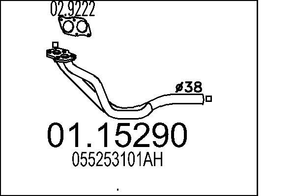 MTS kipufogócső 01.15290