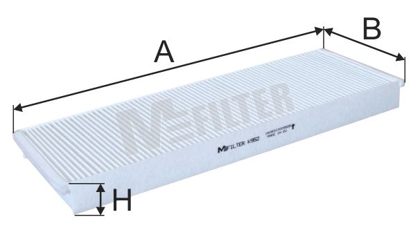 Фільтр, повітря у салоні, Mfilter K952