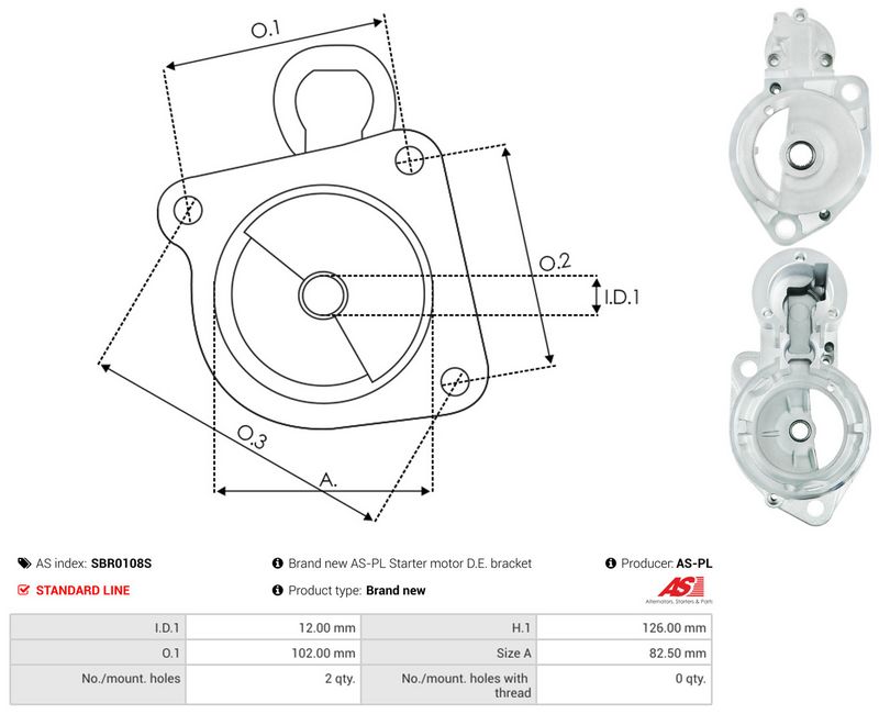 AS-PL SBR0108S Starter Lid, carburettor