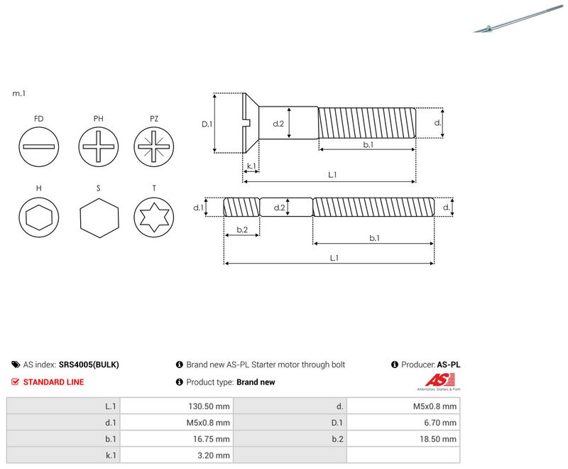 AS-PL SRS4005(BULK) Repair Set, alternator