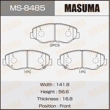 Комплект гальмівних колодок, Masuma MS-8485