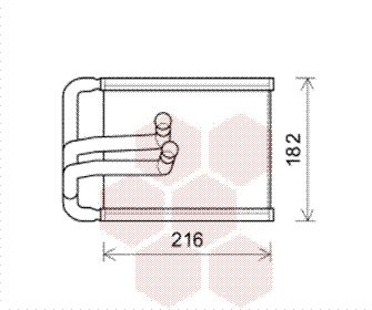 Радіатор опалювача (Van Wezel)