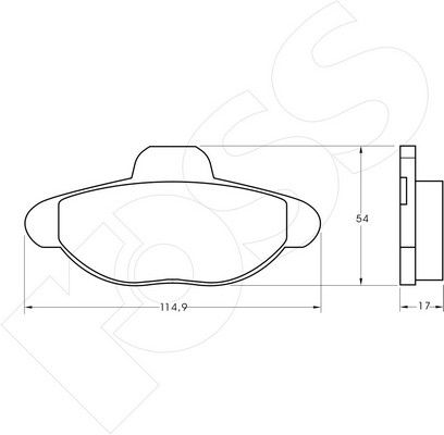 1-GNC R-552 - Brake Pad Set, disc brake
