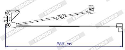 Výstražný kontakt, opotřebení obložení FAI125