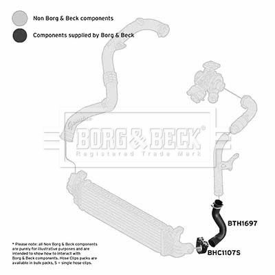Шланг подачі наддувального повітря, Borg & Beck BTH1697