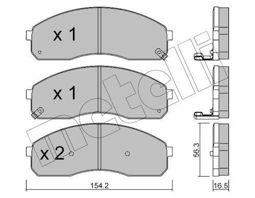 Plaquettes+de+frein+à+disque METELLI 22-0374-0