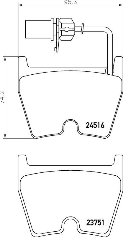 Piduriklotsi komplekt, ketaspidur, BREMBO P 85 138
