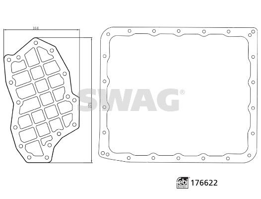 SWAG 33 10 5162 Hydraulic Filter Kit, automatic transmission