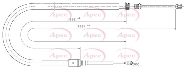 APEC Cable Pull, parking brake CAB1565
