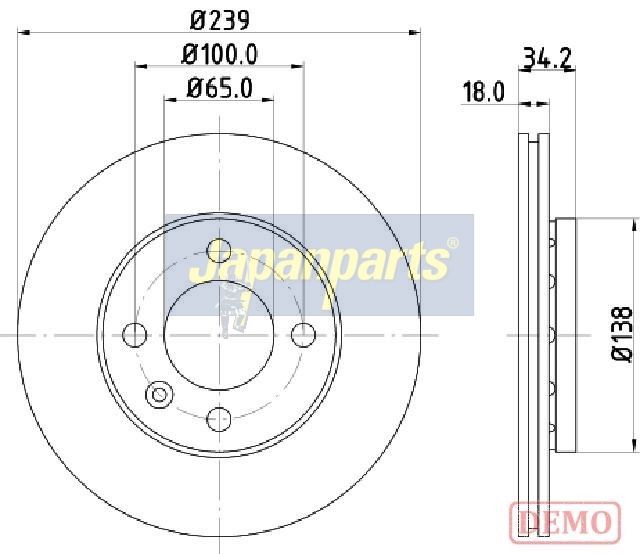 спирачен диск JAPANPARTS