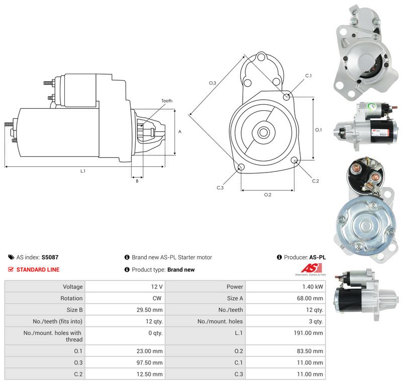 Starter, AS-PL S5087