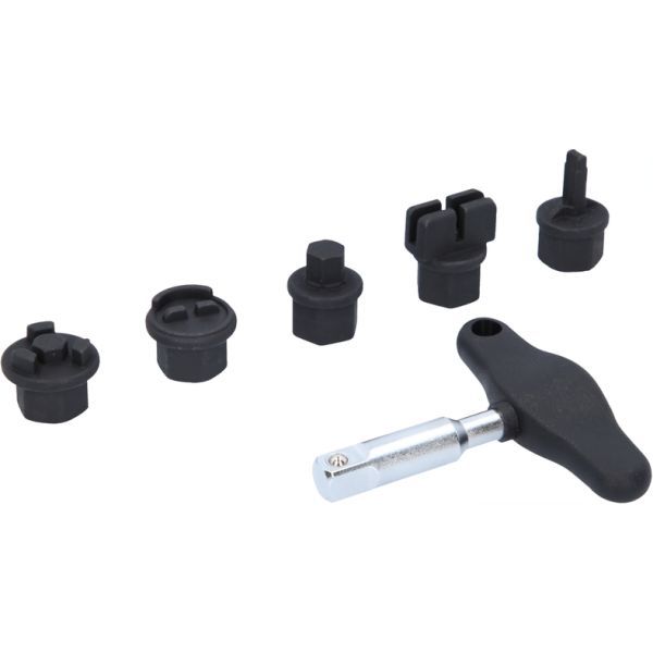 KS TOOLS 150.1030 Set of Socket Wrench Inserts, oil drain plug
