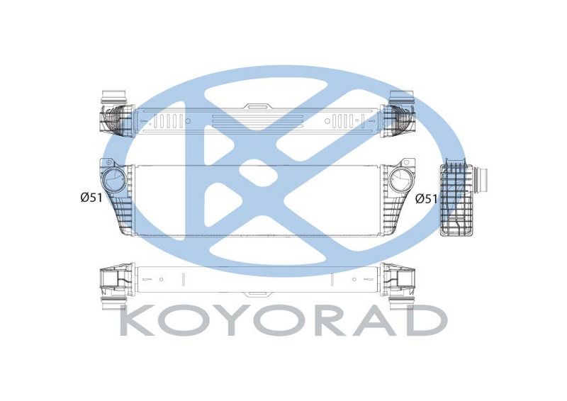 Intercooler, compresor KOYORAD IA410206 - Imagine 1