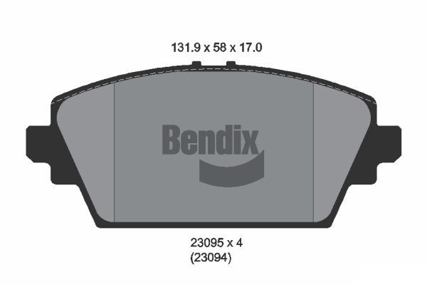 BENDIX Braking fékbetétkészlet, tárcsafék BPD1921