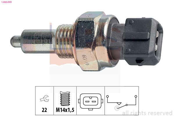 Перемикач, ліхтар заднього ходу, Audi 100/A6 94-/Peugeot 605 89-/VW Passat 88-, Eps 1860099