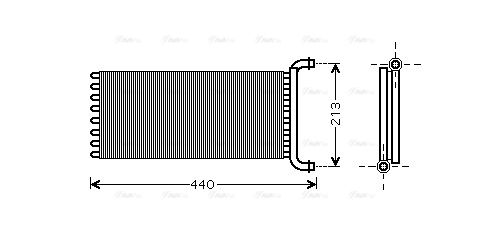 Теплообмінник, система опалення салону, Ava MSA6399