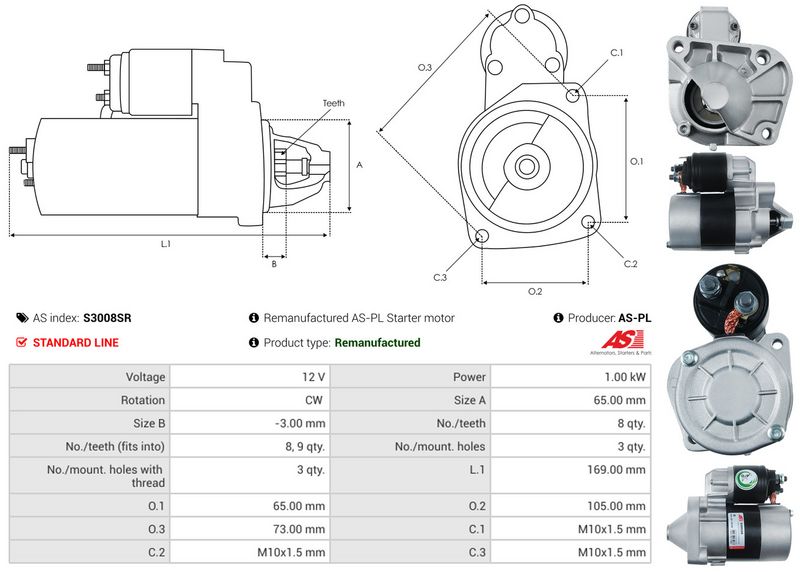 AS-PL S3008SR Starter