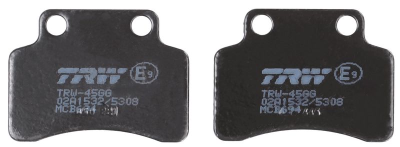 Piduriklotsi komplekt, ketaspidur, TRW MCB694
