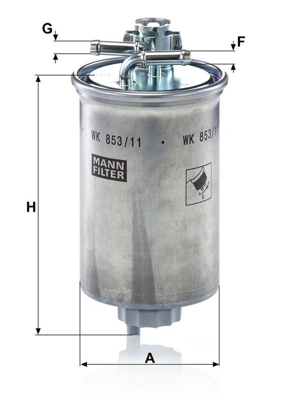 Filtru combustibil WK 853/11 MANN-FILTER