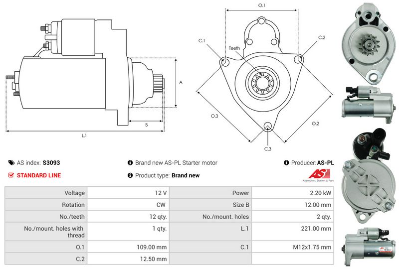 AS-PL S3093 Starter
