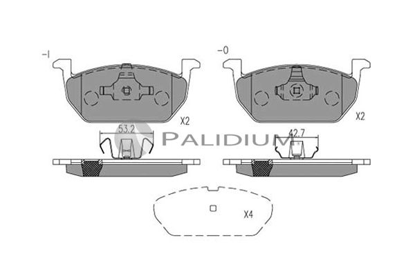 ASHUKI by Palidium fékbetétkészlet, tárcsafék P1-1541