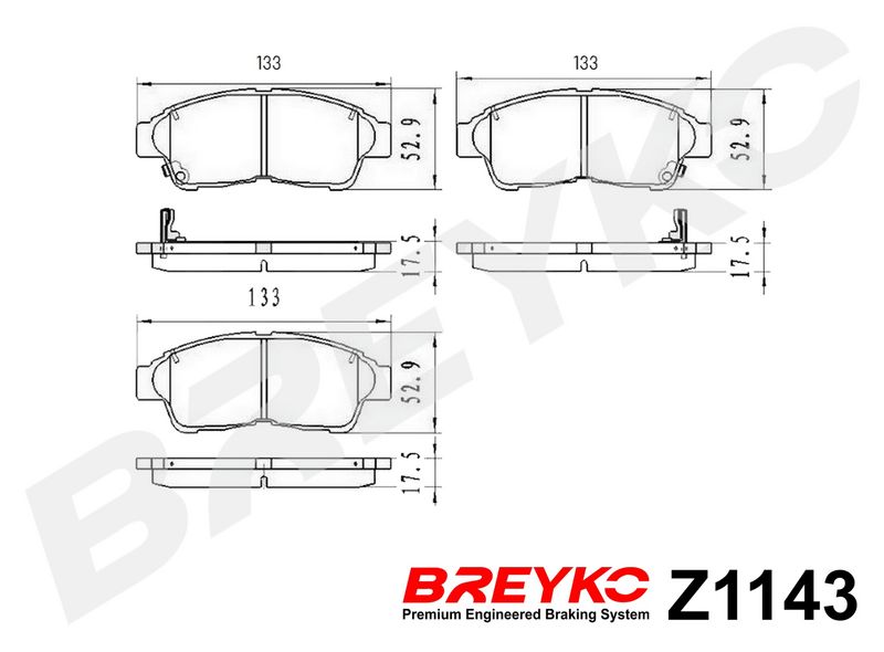 DAVID VASCO Z1143 Brake Pad Set, disc brake