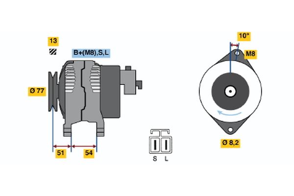 Bosch Alternator 0 986 045 951