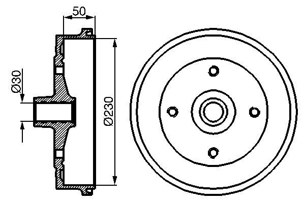 BOSCH fékdob 0 986 477 030