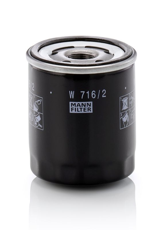 Оливний фільтр, фільтр для накручування, Mann-Filter W716/2