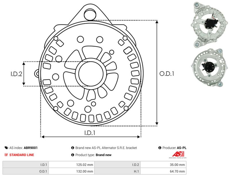 AS-PL ABR9001 Protective Cap, alternator