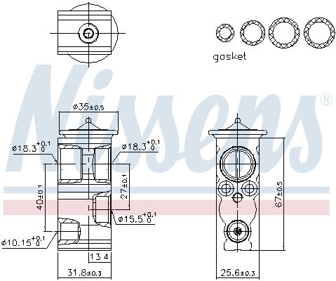 NISSENS 999573 Expansion Valve, air conditioning