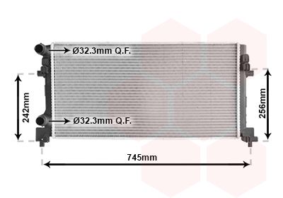 Радіатор охолодження на A3, Ateca, Golf, Leon, Octavia, Q2, T-Roc, Touran, Yeti