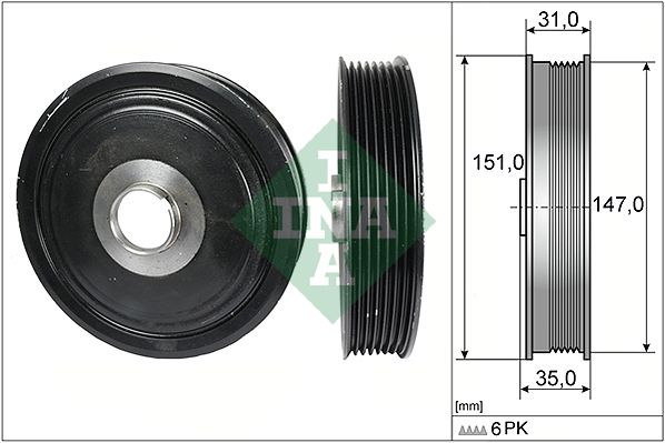 Schaeffler INA Szíjtárcsa, főtengely 544 0110 10