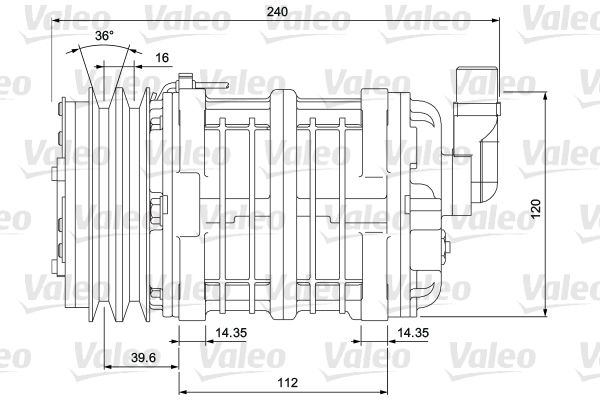 VALEO Compressor, airconditioning 716655