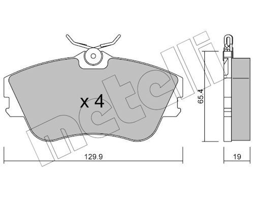 Plaquettes+de+frein+à+disque METELLI 22-0164-0