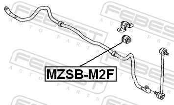 FEBEST MZSB-M2F Mounting, stabiliser bar