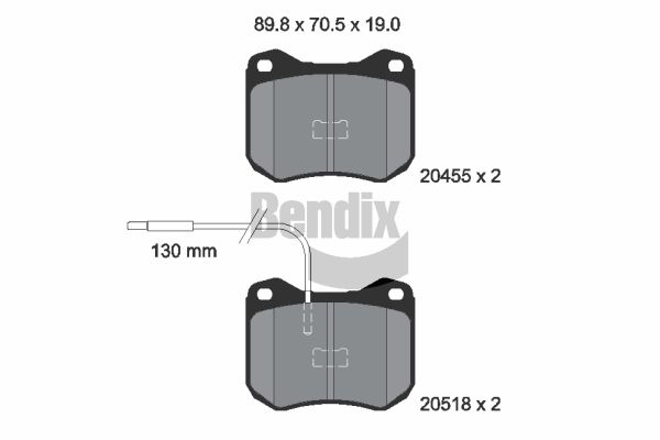 BENDIX Braking fékbetétkészlet, tárcsafék BPD1706