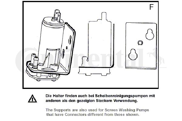 CONTINENTAL/VDO 246-075-040-020Z Washer Fluid Pump, window cleaning