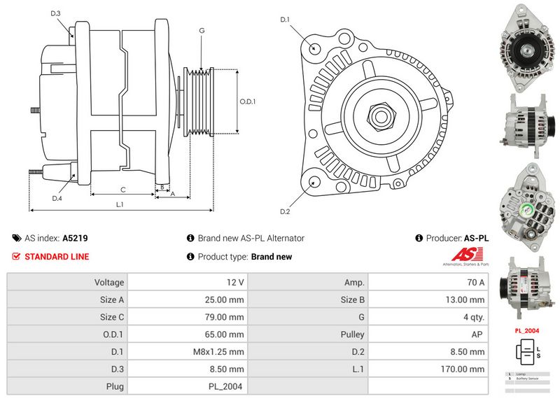AS-PL A5219 Alternator